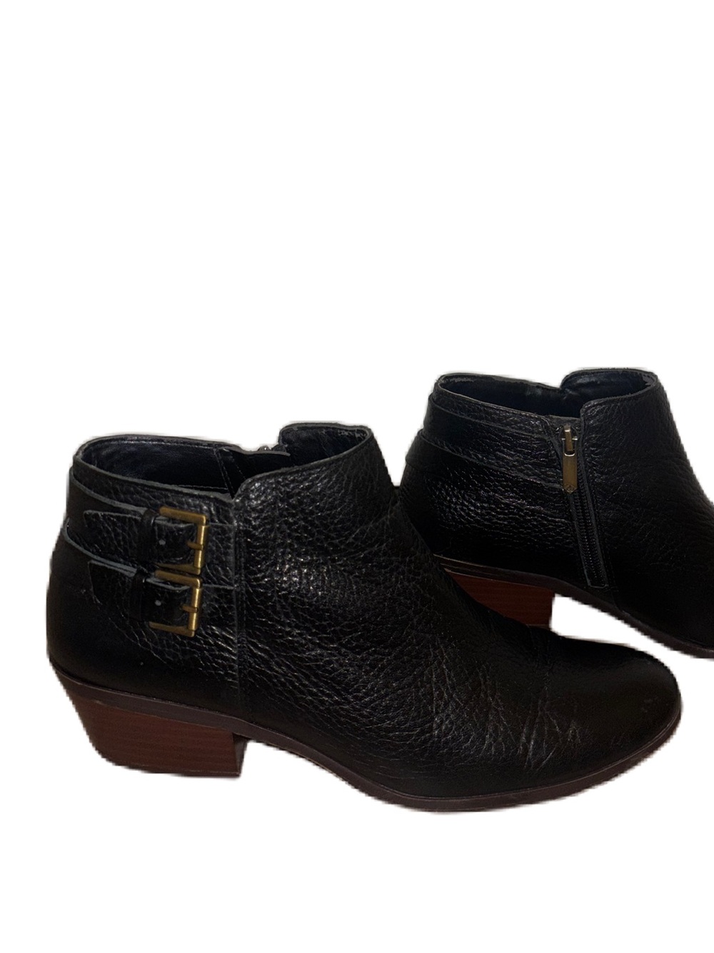 Sam Edelman Black Leather Petal Ankle Booties 8.5